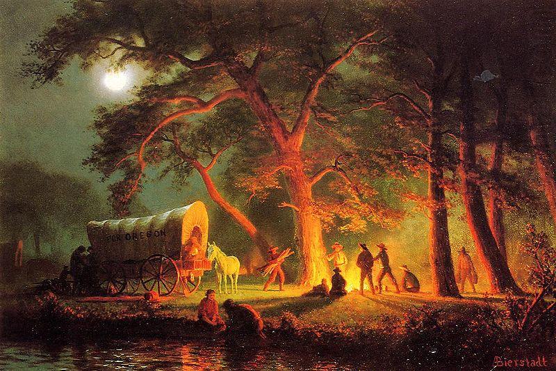 Albert Bierstadt Oregon Trail (Campfire) china oil painting image